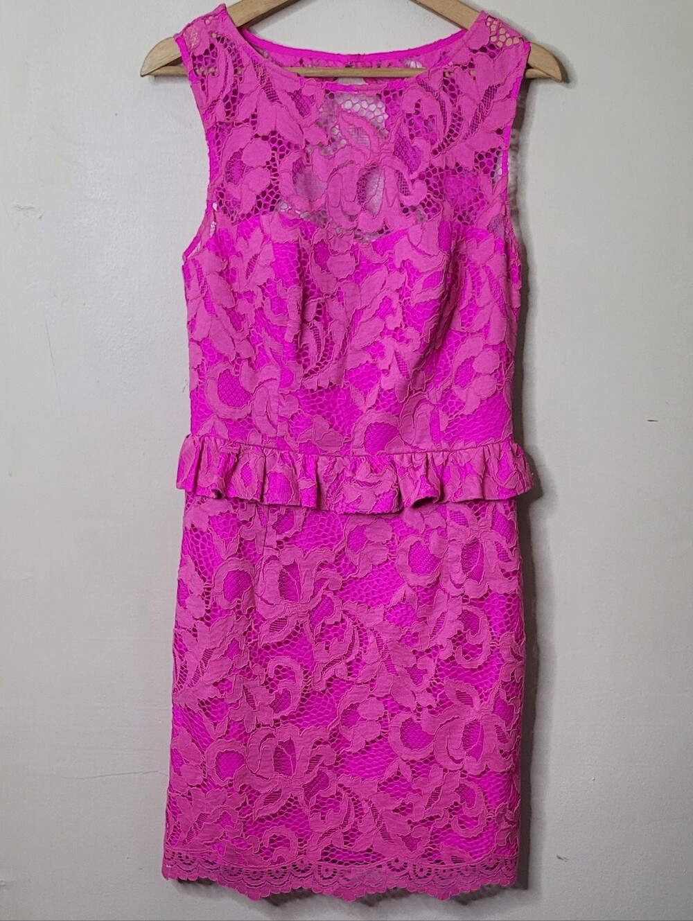Lilly Pulitzer Mambo Pink Kiri Peplum Dress 6 - Picture 2 of 11